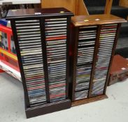 Two CD storage racks containing classical CDs