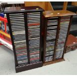 Two CD storage racks containing classical CDs