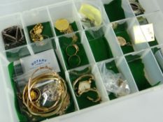 A selection of various jewellery including rings, bracelets, bangles & a ladies watch