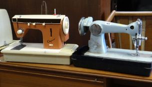 An Italian Capri sewing machine together with another