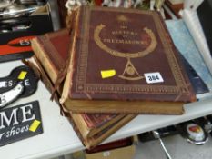 Three vintage volumes of The History of Freemasonry by Gould