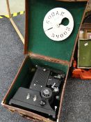 A vintage cased Kodak reel-to-reel projector