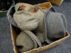 Collection of various gentleman's caps & hats