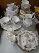 A large parcel of Paragon 'Victoriana Rose' patterned tea & dinnerware together with two Royal