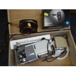 A vintage cased Magnon reel-to-reel projector, vintage camera etc