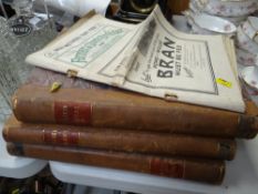 Three vintage bound volumes of the Livestock Journal dated 1900 together with a copy of the Farmer &