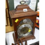 An Elliott Regency-style mahogany cased bracket clock with Westminster chime / strike mechanism