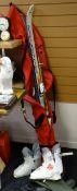 Set of skis in carry case, ski boots & two pairs of wellies
