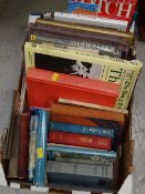 A box of various hardback books, mainly reference etc