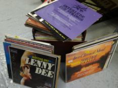 A collection of LP records mainly easy listening & classical