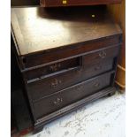 An antique oak drop down bureau (for restoration)