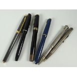 Parcel of fountain pens & vintage propelling pencils