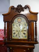 A WELL PRESENTED VICTORIAN MAHOGANY LONGCASE CLOCK with 14 ins arched top dial marked John Jones,