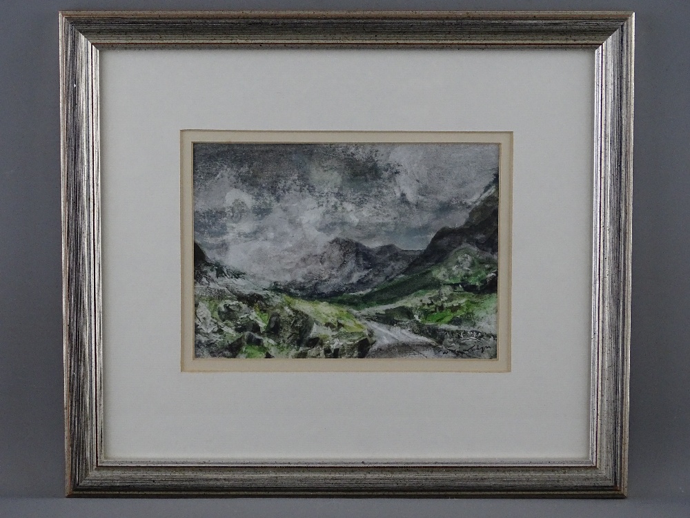WILLIAM SELWYN watercolour - Nant Ffrancon Pass, signed, 12 x 17 cms