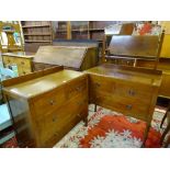 A CLEAN POLISHED TWO PIECE BEDROOM SET of mirrored chest and a chest of two short over two long