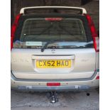 A NISSAN X TRAIL SPORT FIVE DOOR SUV CAR with draw bar, manual, one owner, mileage 30,000,