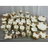 EIGHTY PLUS PIECES OF ROYAL ALBERT 'OLD COUNTRY ROSES' TEAWARE to include one teapot, one coffee