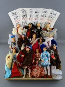 A COLLECTION OF FOURTEEN PEGGY NISBET COLLECTOR'S COSTUME DOLLS, some limited editions with