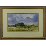 CELIA DE GRAMMONT watercolour - Snowdonia landscape, titled verso 'Cnicht', signed and dated 1993,