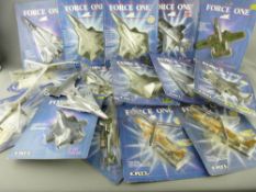 A COLLECTION OF FORCE ONE DIECAST FIGHTER AIRCRAFT & HELICOPTERS by ERTL (1980s) to include six