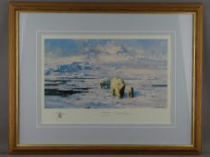 DAVID SHEPHERD OBE limited edition (1413/1500) print - titled 'Ice Wilderness', signed in pencil, 29