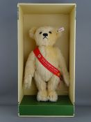 A 1994 STEIFF TEDDY BEAR, 'Blond 42' in original box, limited edition no. 04936/6000, the button