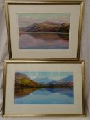STEVEN JONES limited edition (25/150) coloured print - titled 'Snowdon from Padarn Lake', signed, 27