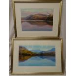 STEVEN JONES limited edition (25/150) coloured print - titled 'Snowdon from Padarn Lake', signed, 27