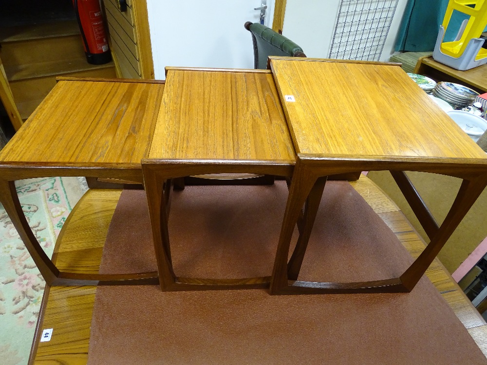 A G-PLAN SET OF THREE OCCASIONAL TABLES, 49 cms high, 53 cms wide, 43 cms deep the largest - Image 2 of 3