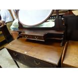 An Edwardian inlaid mahogany dressing table