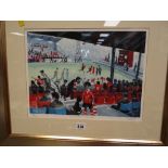 NICK HOLLY limited edition (37/135) colour print - entitled 'Ten Minutes to Kick Off', signed &