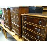 Three small reproduction mahogany chests