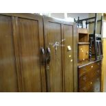 A reproduction five-drawer chest, a two-door wardrobe & a parcel of sundry small furniture