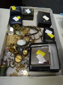 A parcel of costume jewellery etc