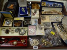 A nice display of mixed costume jewellery & pearls etc