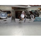 A large quantity of kitchen items & kitchen pottery etc including teapots & teaware, cookware,