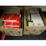 Two boxes of books including 'The Journal of the Royal Musical Association' etc