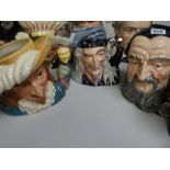 Three Royal Doulton character jugs - 'Merlin', 'Scaramouche' & 'The Wizard'