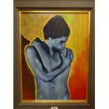 An oil on board of a figure by JOHN CHERRINGTON