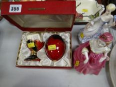 A Coalport figurine, a Royal Worcester figurine etc