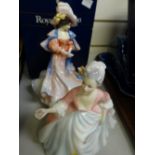 Three boxed Royal Doulton figures - 'Diana', 'Elaine' & 'Katherine'