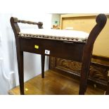 A box seat piano stool