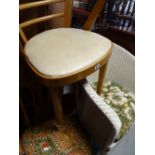 A retro lightwood bentwood chair, a Loom chair & a pair of Ercol kitchen chairs