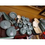 A large quantity of Denby cookware