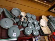 A large quantity of Denby cookware