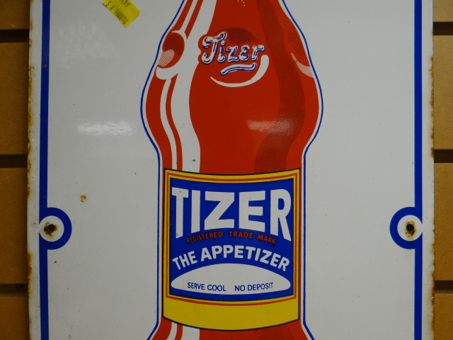 An antique enamel sign for Tizer soft drink - Image 3 of 9