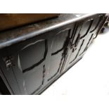 Painted dark oak Priory-style sideboard