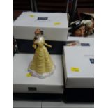 Five boxed Royal Doulton Walt Disney Showcase collection figures - 'Snow White', 'Belle', '