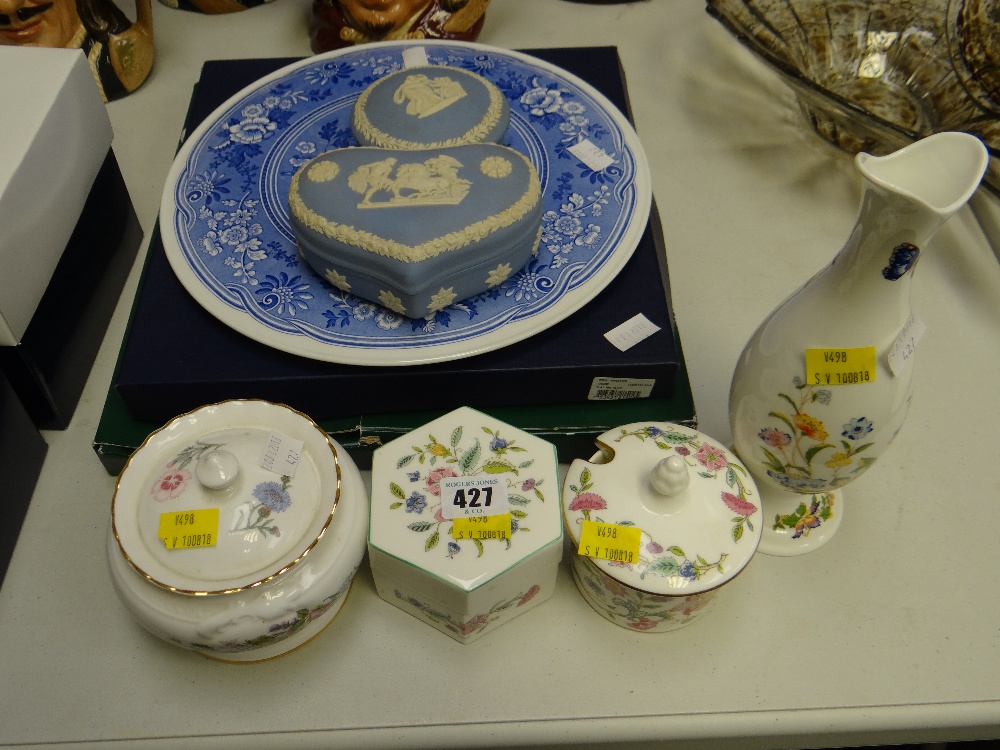 Spode Blue Room cake plate, Minton Haddon Hall & Aynsley etc