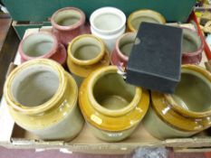 Box of glazed provision jars
